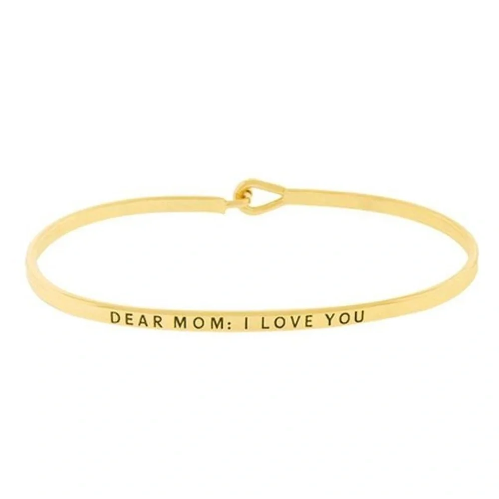 DEAR MOM: I LOVE YOU MESSAGE BRACELET